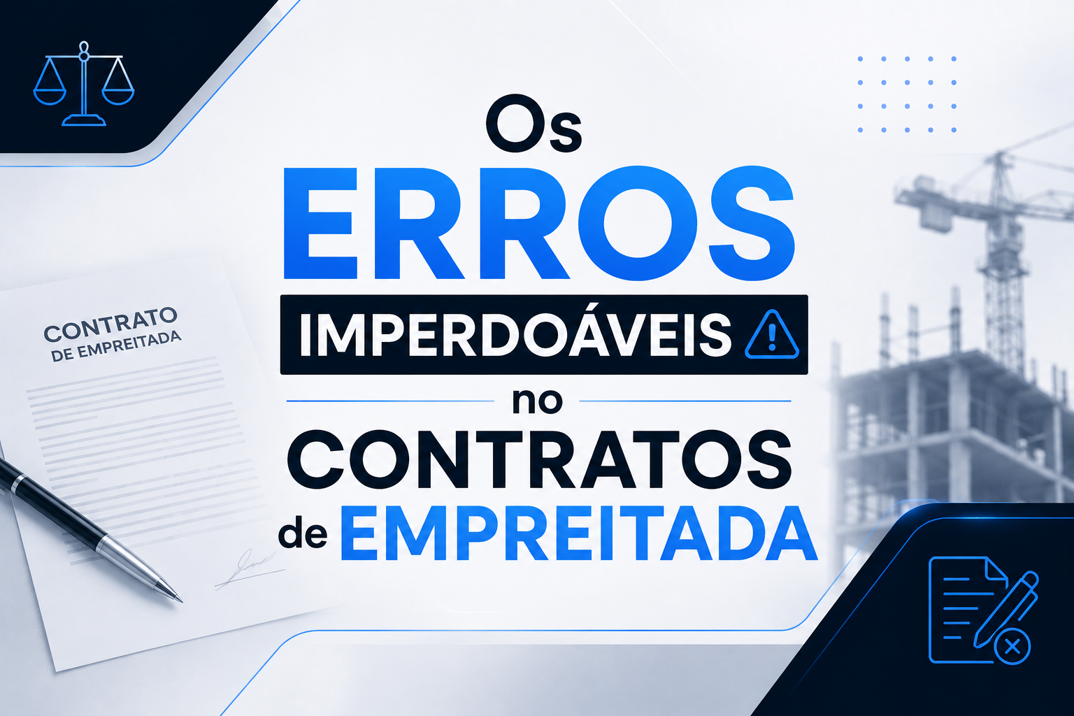 Os Erros Imperdoáveis no Contratos de Empreitada